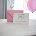 بطاقات هدايا لطفلة حديثة الولادة مع بطاقة دعاء