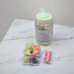 مجموعة صلصال الأرنب بتصميم زهر الكرز – طقم صلصال ناعم ببرطمان غطاء سحب ولفائف ملوّنة