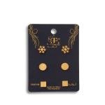 مجموعة أقراط ثلجية يدوية مستديرة ومربعة