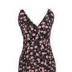 فستان ماكسي برقة الليل بنمط عنق على شكل V