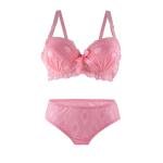 مجموعة لينجري دانتيل أنيقة شبكة مزخرفة حمالة صدر مسنودة وبتفاصيل ساتان