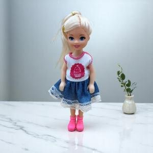 تنورة وحذاء لدمية كاب كيك سويت هارت