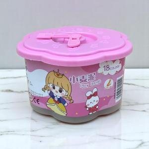 طقم صلصال تشكيل بطابع الأميرات 18 لونا طريا وآمنا للأطفال غير سام وسهل التشكيل