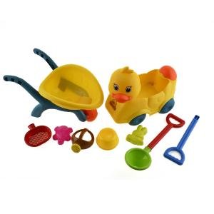 طقم لعب رمل بط على شكل بط