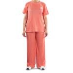 طقم ملابس منزلية بنقشة مضلعة تطريز على الصدر وقصة مريحة راحة وأناقة في كل لحظة