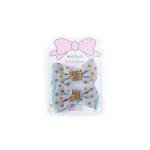 مشبك شعر للبنات على شكل فيونكة منقطة مع أحجار الريان لمسة أنيقة ومرحة