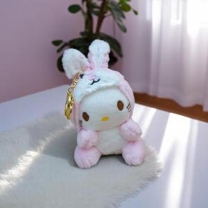 دمية ميدالية الأرنب القطيفة