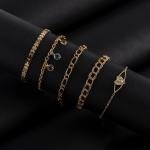 سوار سلسلة هندسية متشابكة طقم أنيق