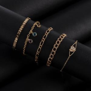 سوار سلسلة هندسية متشابكة طقم أنيق
