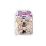 مشابك الشعر بتصميم قطيفة وبقوس مربعات