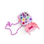 حقيبة المكياج للبنات بأجنحة وحزام مغطى بالخيوط اللامعة