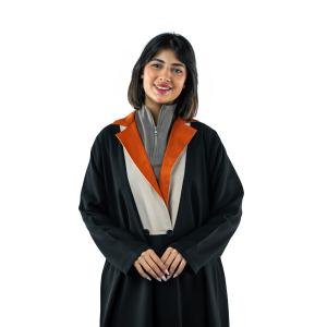 عباية بطبقتين من قماش ساتان فاخر