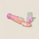 سلايم براق في أنبوب حلزوني مع غطاء دبدوب متعة مطاطية لامعة للأطفال وتخفيف التوتر