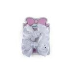 مشبك شعر للبنات على شكل فيونكة شفافة لامعة