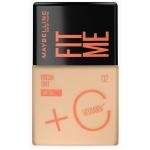 مايبيلين نيويورك فيت مي فرش تينت كريم أساس  بمعامل حماية SPF 50 الدرجة 02 مع فيتامين C المشرق