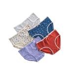 سراويل داخلية قطنية بطبعات جذابة بخصر متوسط مجموعة من 5 قطع بألوان متعددة
