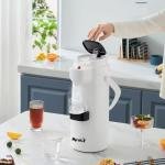 خزان سائل بمصباح سكب سهل ومقبض حمل التخزين النظيف بدون فوضى - ابيض