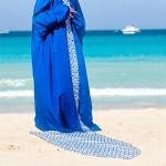 طقم صلاة نسائي مقاوم للماء – أزرق