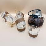 Glass Bowi  with 7 Pices Glases Cup Set