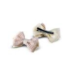 مشابك الشعر بتصميم قطيفة وبقوس مربعات