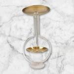 صينية تقديم زجاجية مذهبة