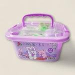 مجموعة الطين الناعم الملوّن من كرييتيف وورلد صندوق تخزين مطبوع بأشكال الأرنب والدب