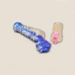 سلايم براق في أنبوب حلزوني مع غطاء دبدوب متعة مطاطية لامعة للأطفال وتخفيف التوتر