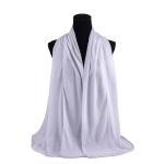 شيلة شيفون مع قطن - أبيض