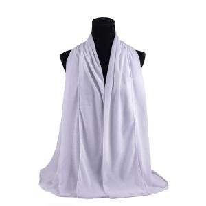 شيلة شيفون مع قطن - أبيض