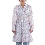 فستان نسائي مكشكش بخصر مكشكش – أكمام طويلة ورقبة على شكل حرف V