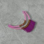 قلادة بوهو مزدوجة الحبل وردي وأرجواني مع تصميم لف سلكي