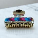 مشبك شعر فسيفسائي مطرز بالكريستال – إكسسوار شعر نسائي أنيق