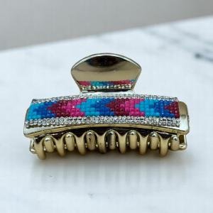 مشبك شعر فسيفسائي مطرز بالكريستال – إكسسوار شعر نسائي أنيق