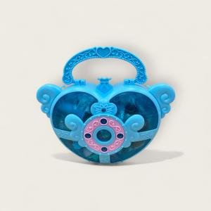 مجموعة عجينة اللعب بشكل قلب للأميرات 12 لونا مع حقيبة حمل زرقاء مزخرفة