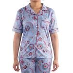 طقم بيجامة ستان بنقشة بيزلي ناعم، مريح وأنيق