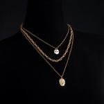 Artificial Layered Skull Pendant Necklace