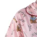 طقم بيجامة ستان بنقشة بيزلي ناعم، مريح وأنيق