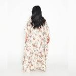 فستان استقبال فرنسي من القطن مع تطريز