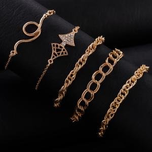 مجموعة أساور الثعبان الملكي والهرم - 5 قطع