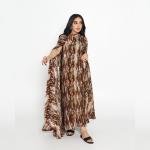 عباية استقبال بقصة واسعة حرير إيطالي