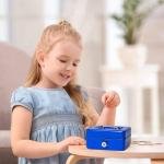 صندوق نقود معدني قابل للقفل بمقبض