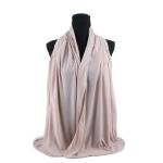 شيلة من القطن والشيفون بحواف دقيقة – بيج