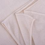 شيلة من الشيفون والقطن بحواف مطرزة بأناقة - كريمي