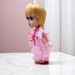 دمية ماي الفتاة الصغيرة بملابس تنكرية تنورة وردية وعصابة رأس الهدية المثالية للأطفال دمية قابلة للجمع وصديقة للعب