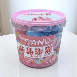 مجموعة رمال سحرية لبناء القلاع – رمال كينيتيك مع قوالب ملونة ودلو بسحاب