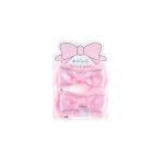 مشبك شعر أنيق للبنات من الساتان مع حافة فضية