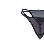 طقم حمالة صدر من الجلد الصناعي الأسود وثونغ شبكي