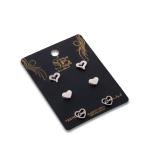 طقم أقراط بتصميم قلب لمسة فريدة من الأناقة