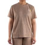 طقم ملابس منزلية بنقشة مضلعة تطريز على الصدر وقصة مريحة راحة وأناقة في كل لحظة