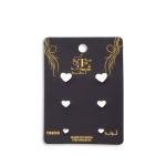 مجموعة أقراط قلب بسيطة وأنيقة خفيفة الوزن ومناسبة للارتداء اليومي